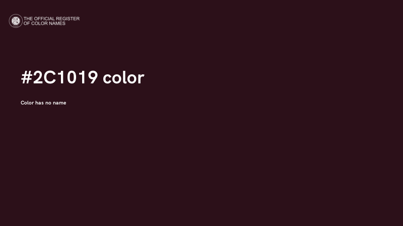 #2C1019 color image