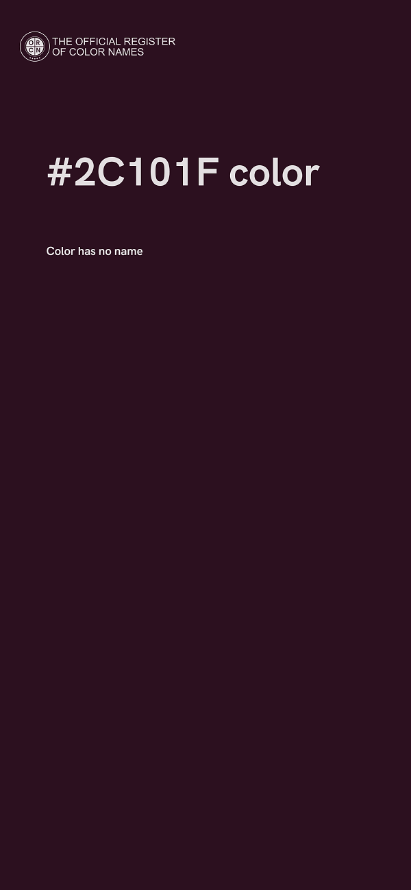#2C101F color image