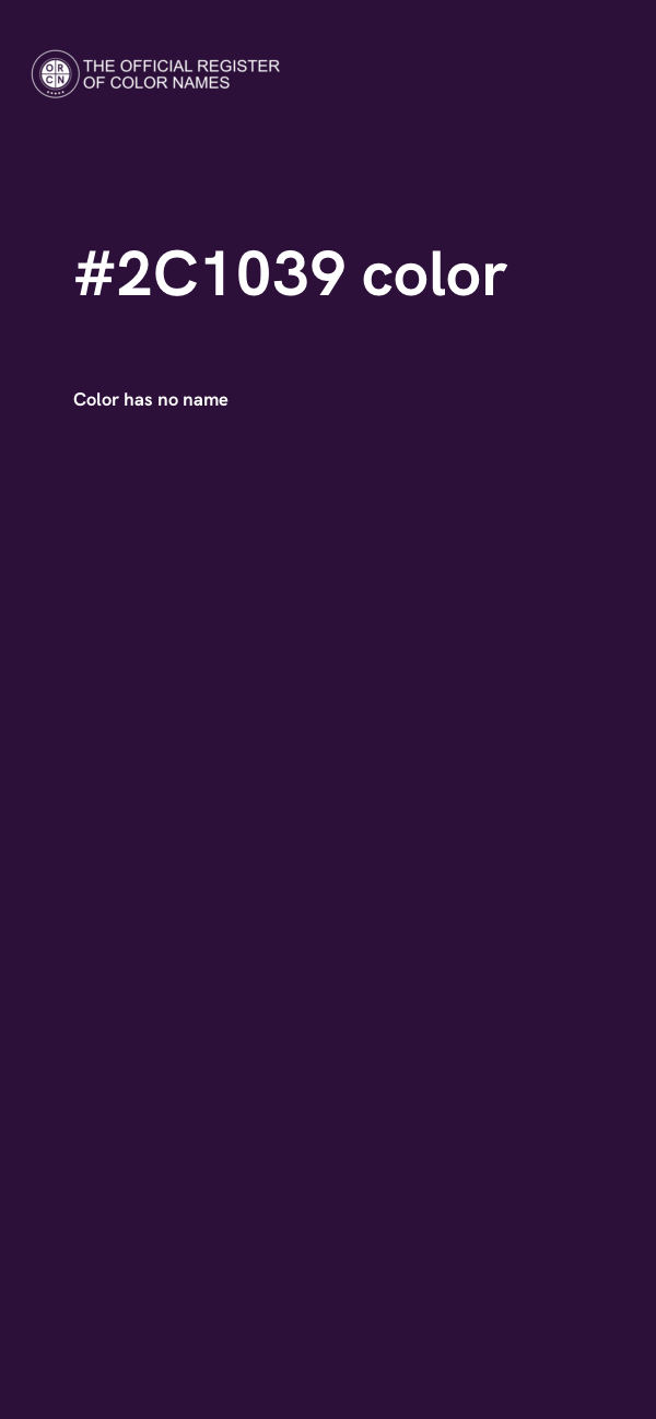 #2C1039 color image