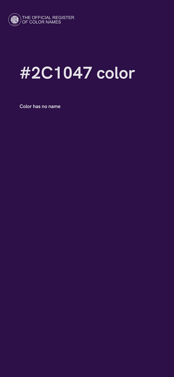 #2C1047 color image