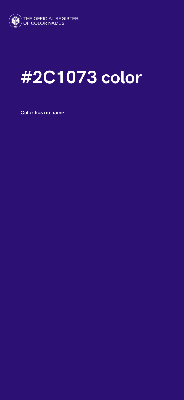 #2C1073 color image