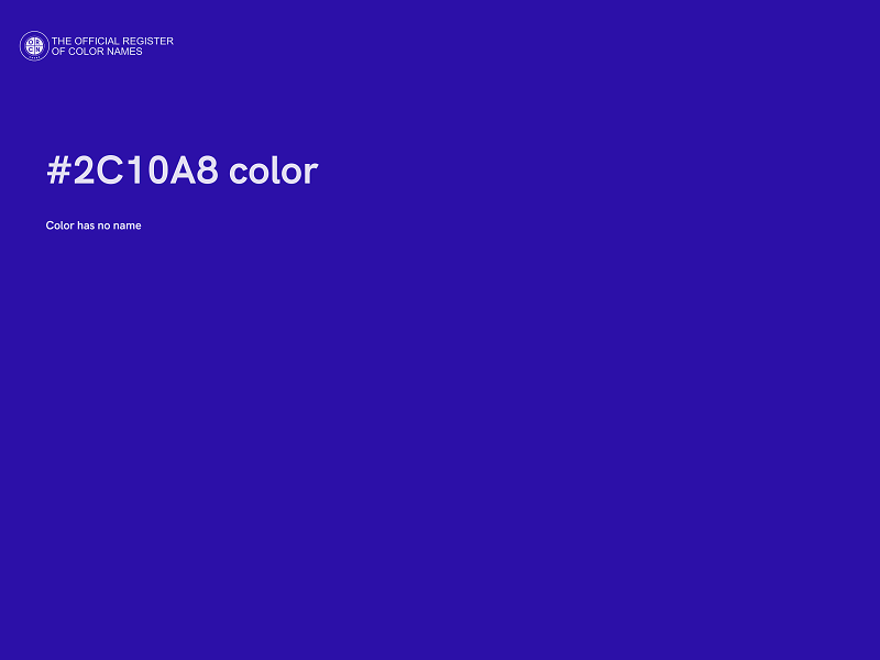 #2C10A8 color image