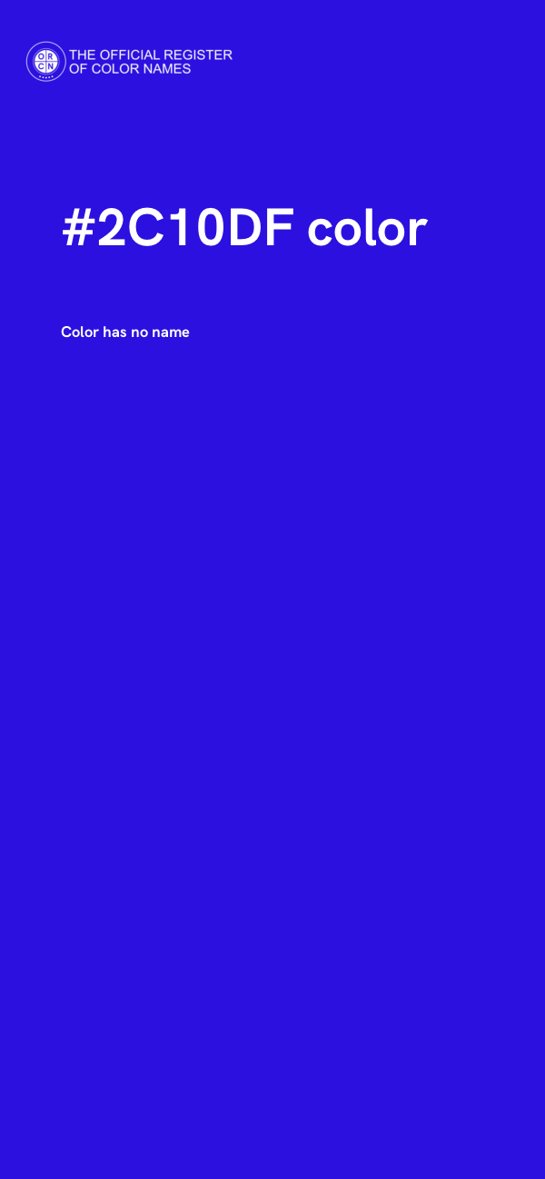 #2C10DF color image
