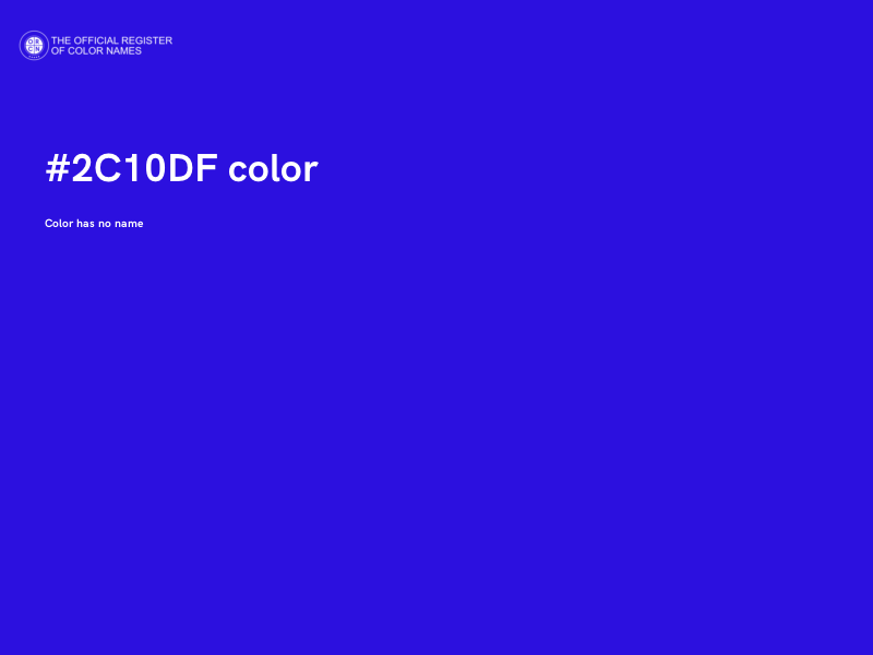#2C10DF color image