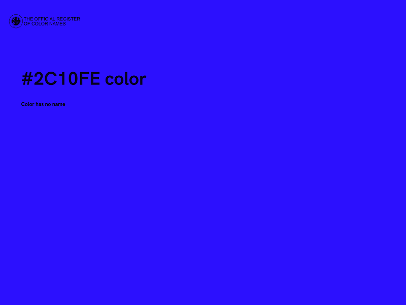 #2C10FE color image