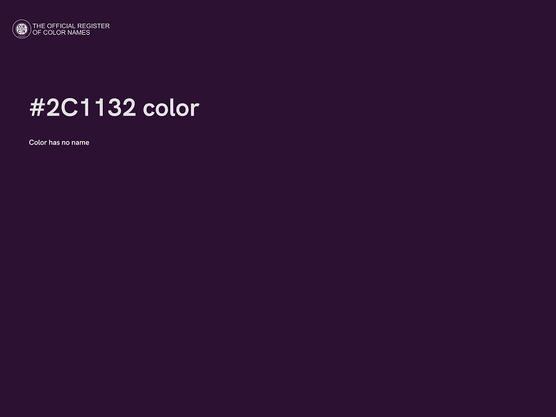 #2C1132 color image
