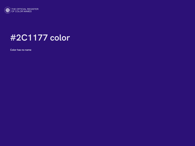 #2C1177 color image