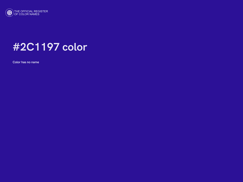 #2C1197 color image