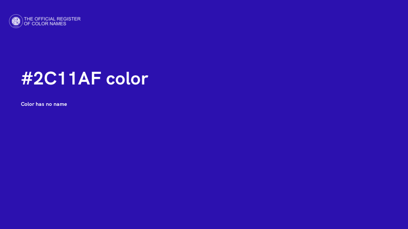 #2C11AF color image
