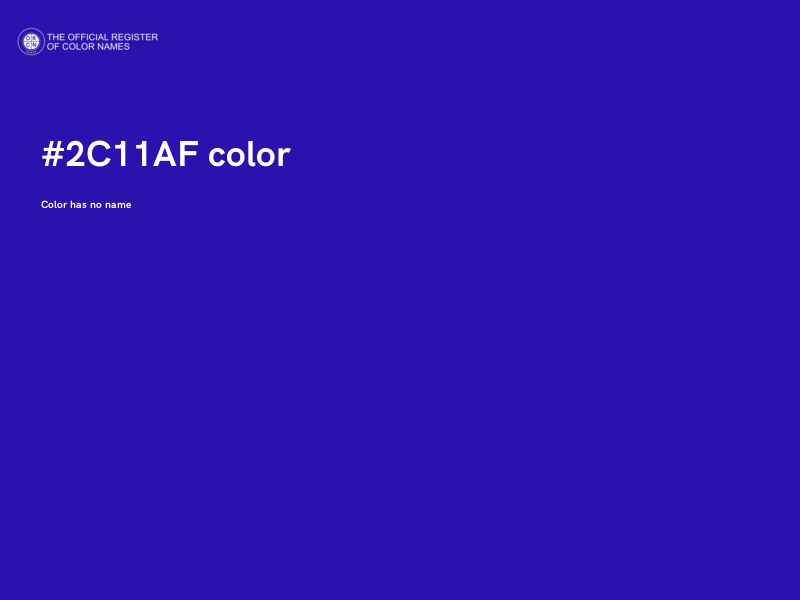 #2C11AF color image