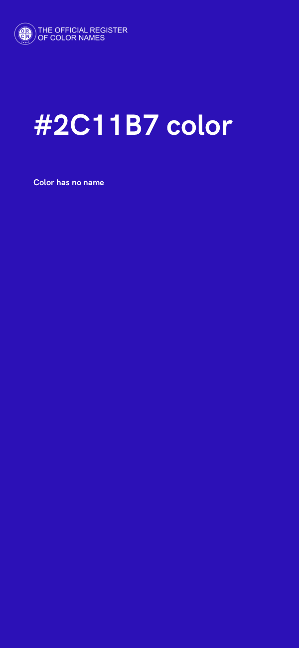 #2C11B7 color image