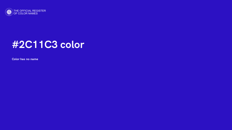 #2C11C3 color image