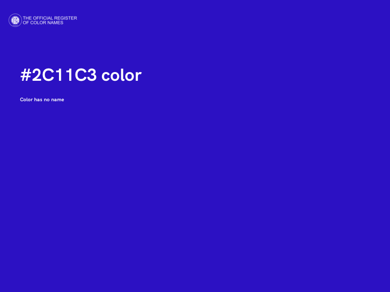 #2C11C3 color image