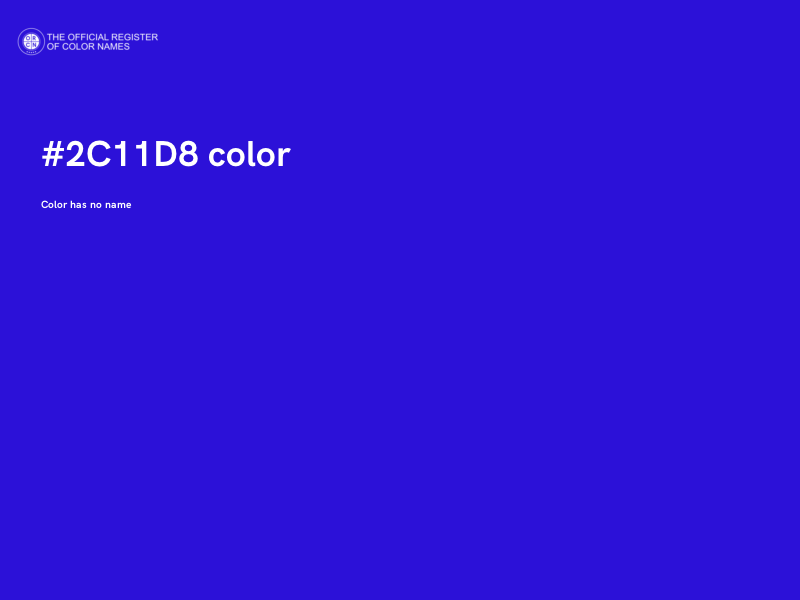 #2C11D8 color image