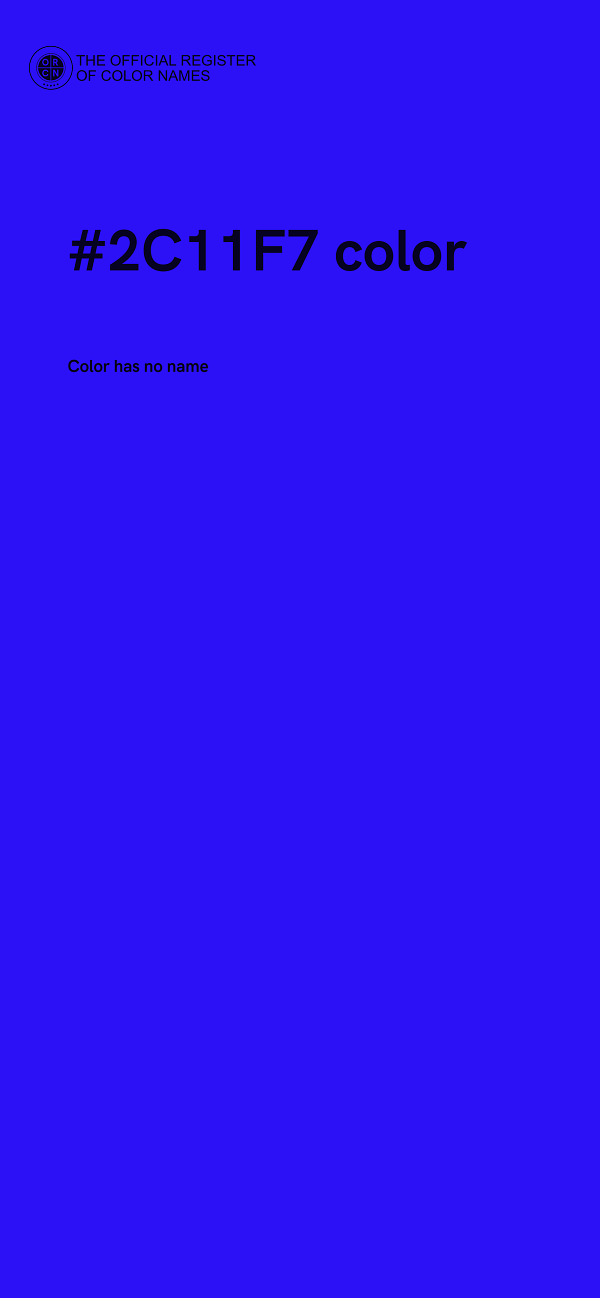 #2C11F7 color image