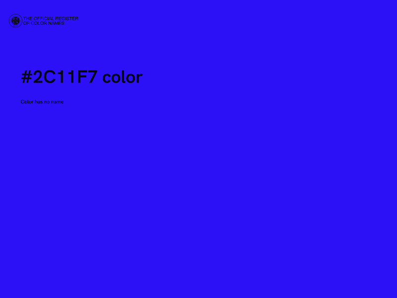 #2C11F7 color image