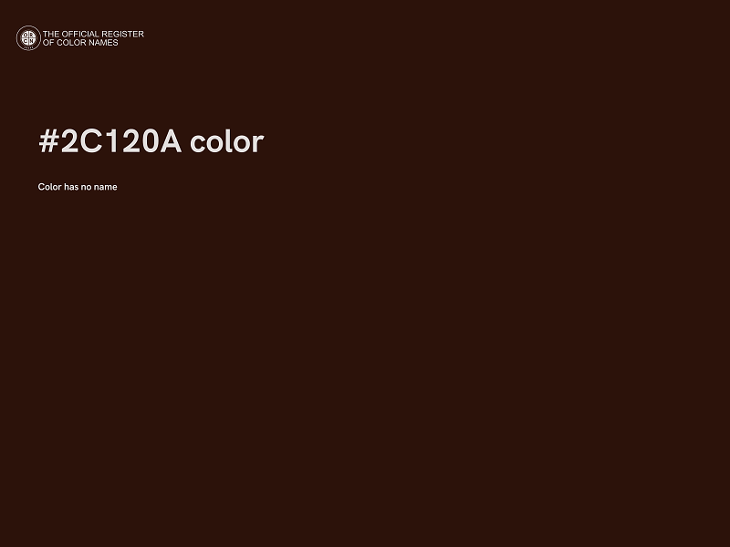 #2C120A color image