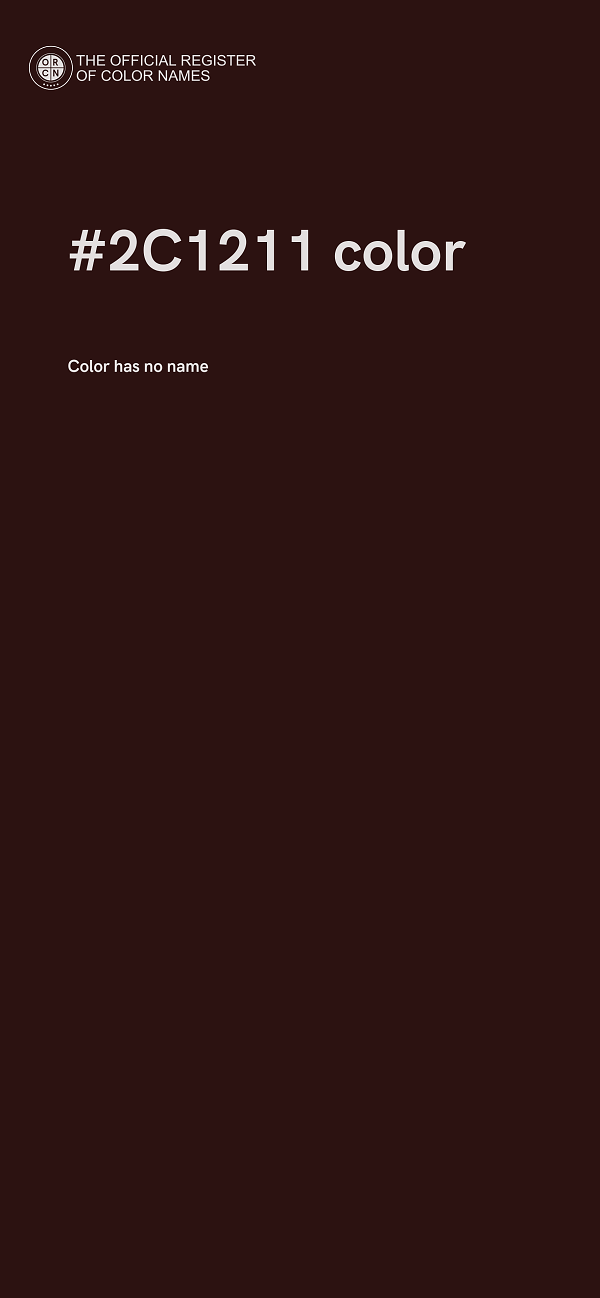 #2C1211 color image