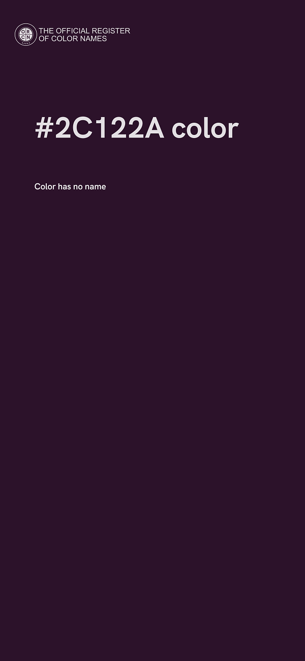 #2C122A color image