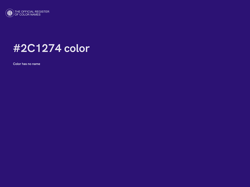 #2C1274 color image