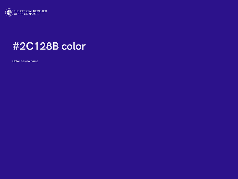 #2C128B color image