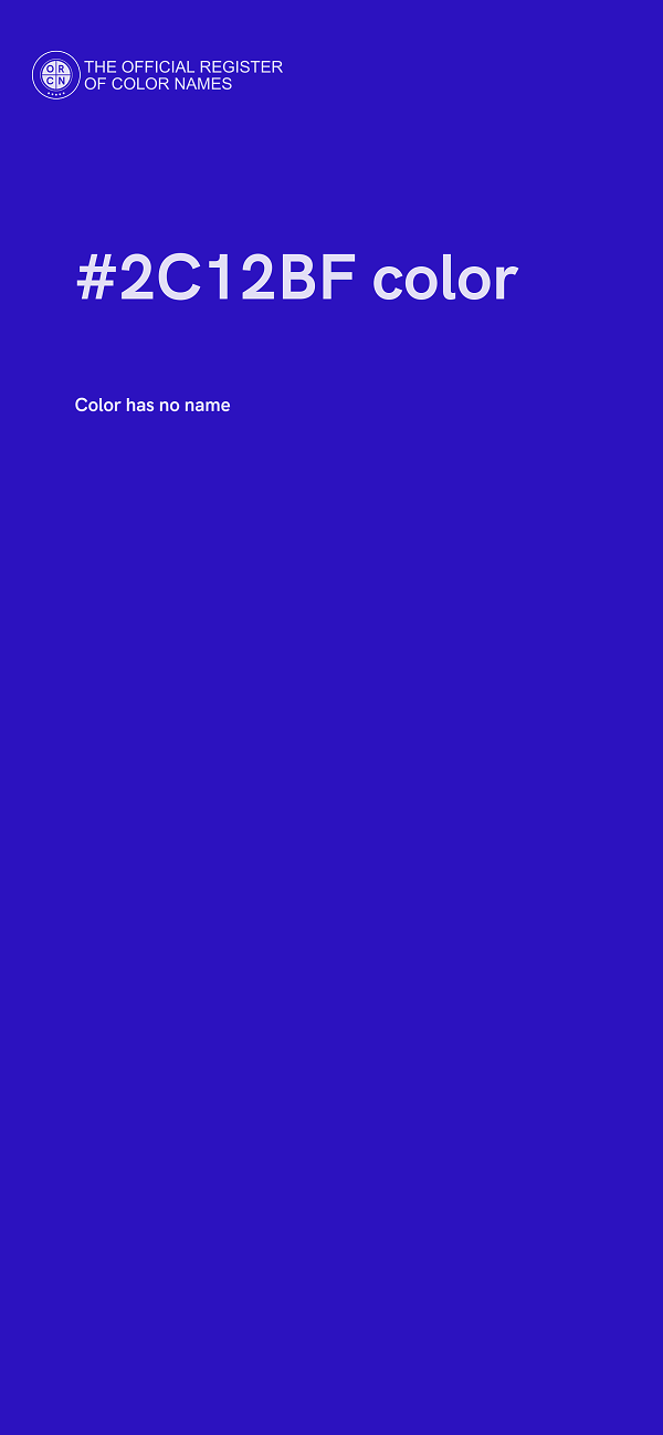 #2C12BF color image