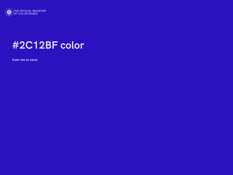 #2C12BF color image