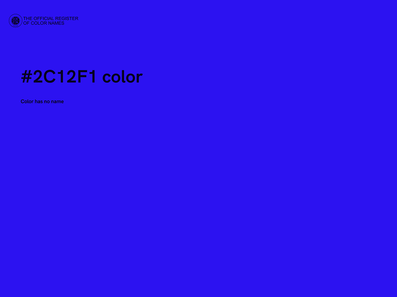 #2C12F1 color image