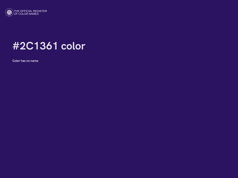 #2C1361 color image