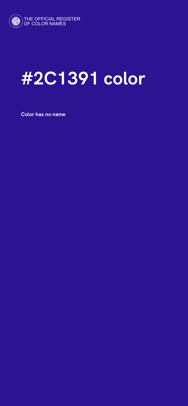 #2C1391 color image