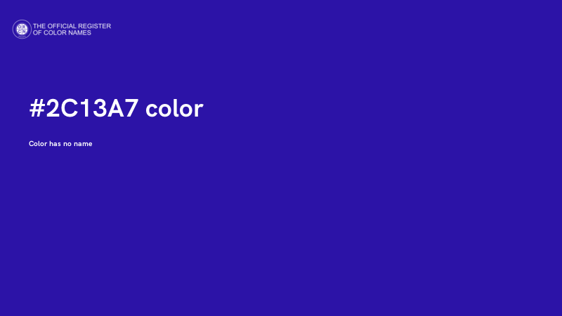 #2C13A7 color image