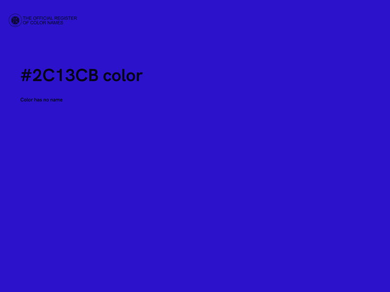 #2C13CB color image