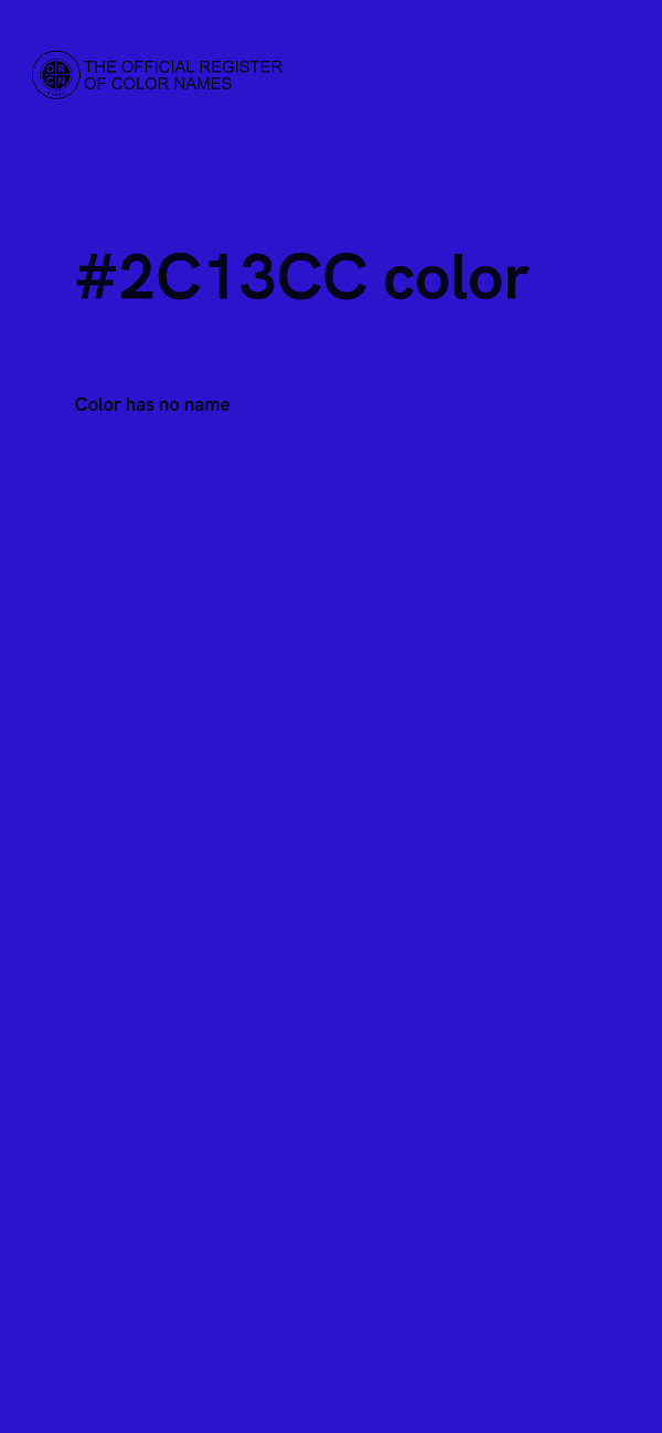#2C13CC color image