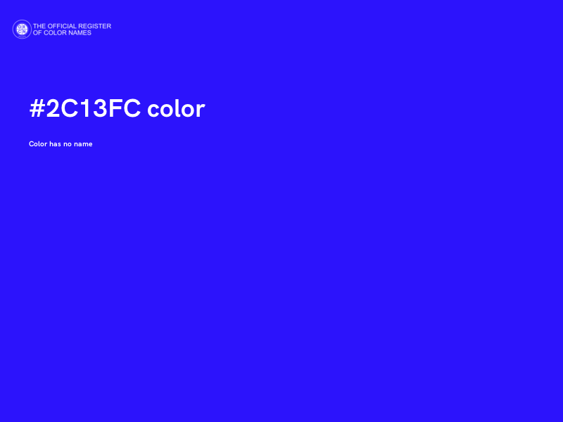 #2C13FC color image