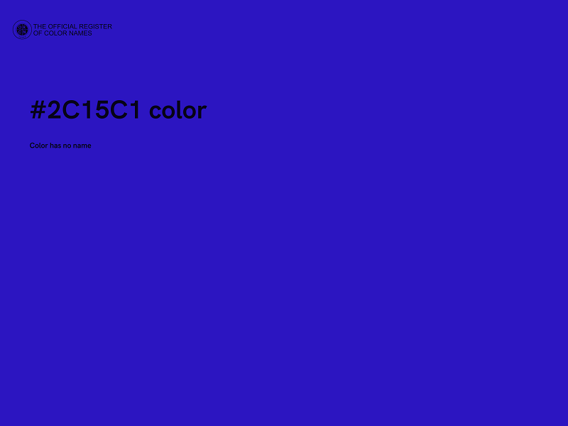 #2C15C1 color image