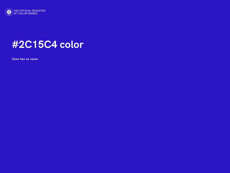 #2C15C4 color image