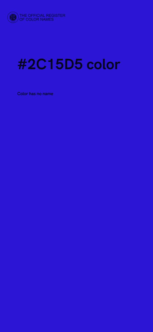 #2C15D5 color image