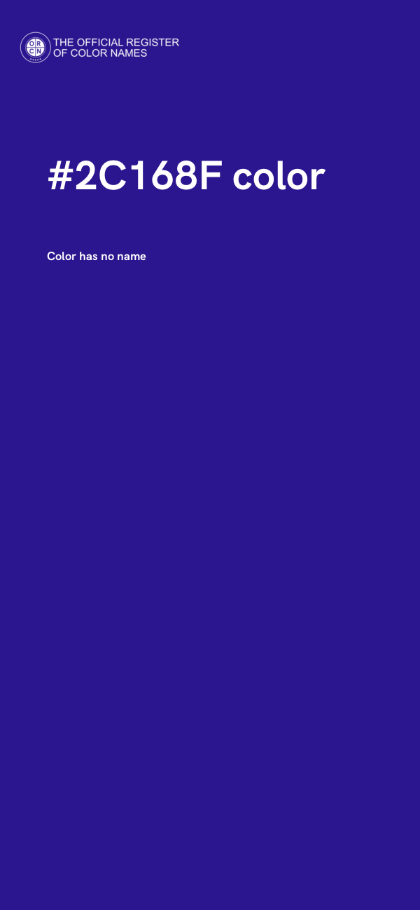 #2C168F color image