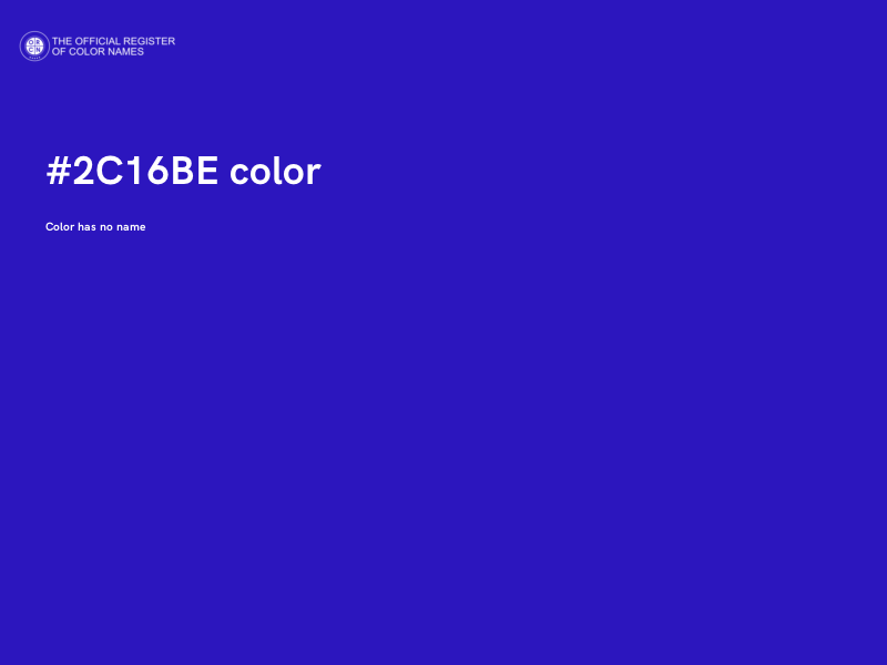 #2C16BE color image