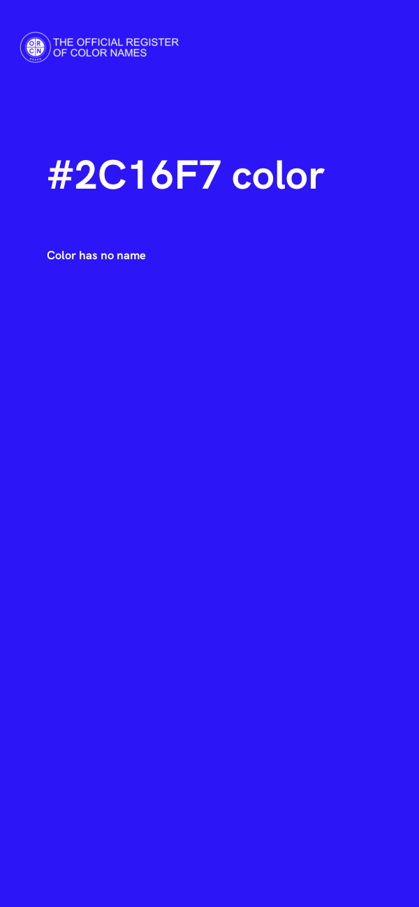 #2C16F7 color image