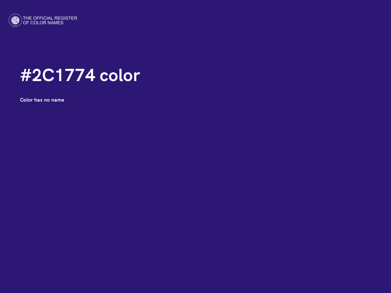 #2C1774 color image
