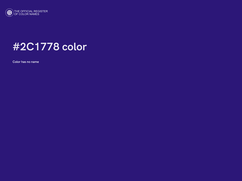 #2C1778 color image