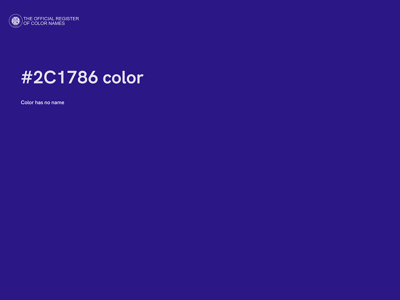 #2C1786 color image