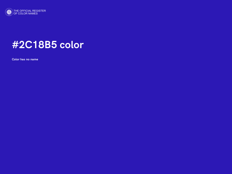 #2C18B5 color image