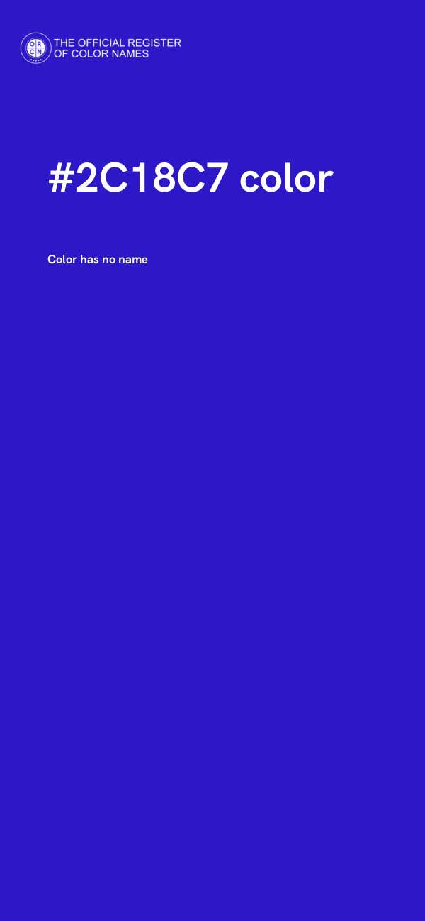 #2C18C7 color image