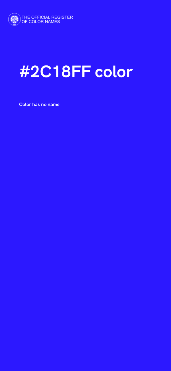 #2C18FF color image