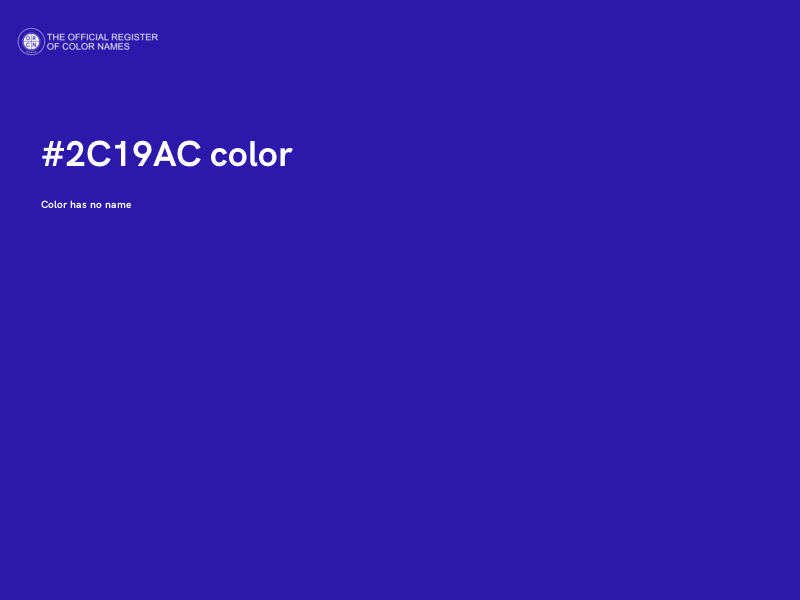 #2C19AC color image