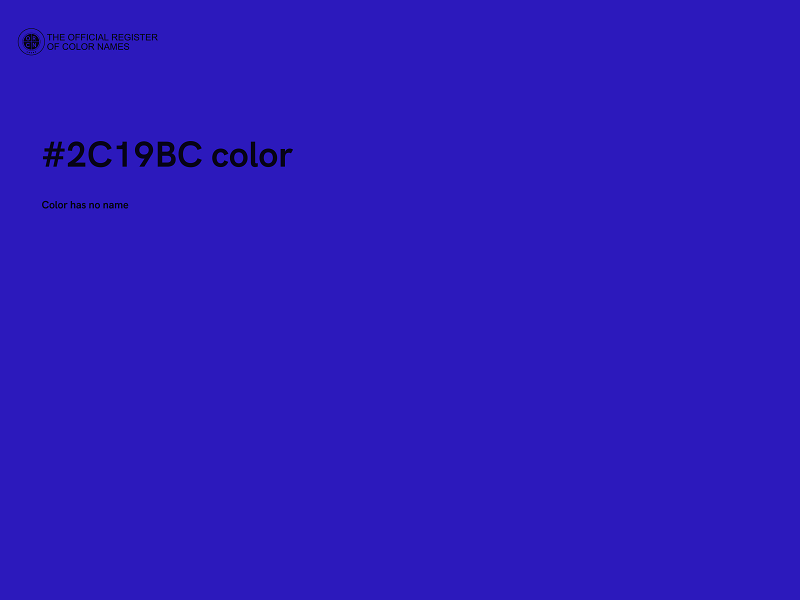 #2C19BC color image