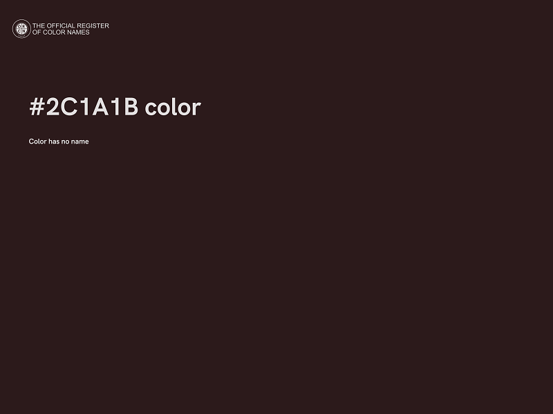 #2C1A1B color image