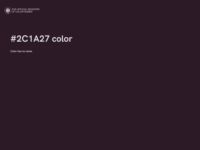 #2C1A27 color image